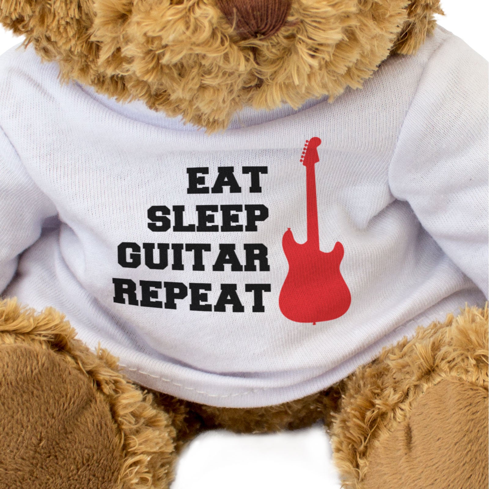 EAT SLEEP GUITAR REPEAT (ELECTRIC) - Teddy Bear - Music Guitarist Gift Present