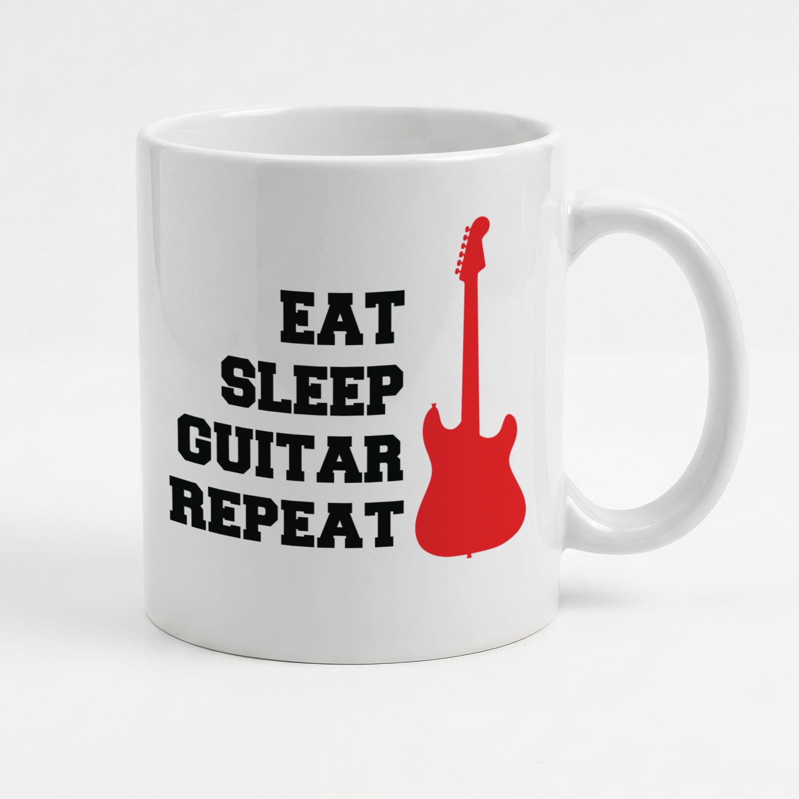 EAT SLEEP GUITAR REPEAT (ELECTRIC GUITAR) - Mug - Funny Music Gift Present