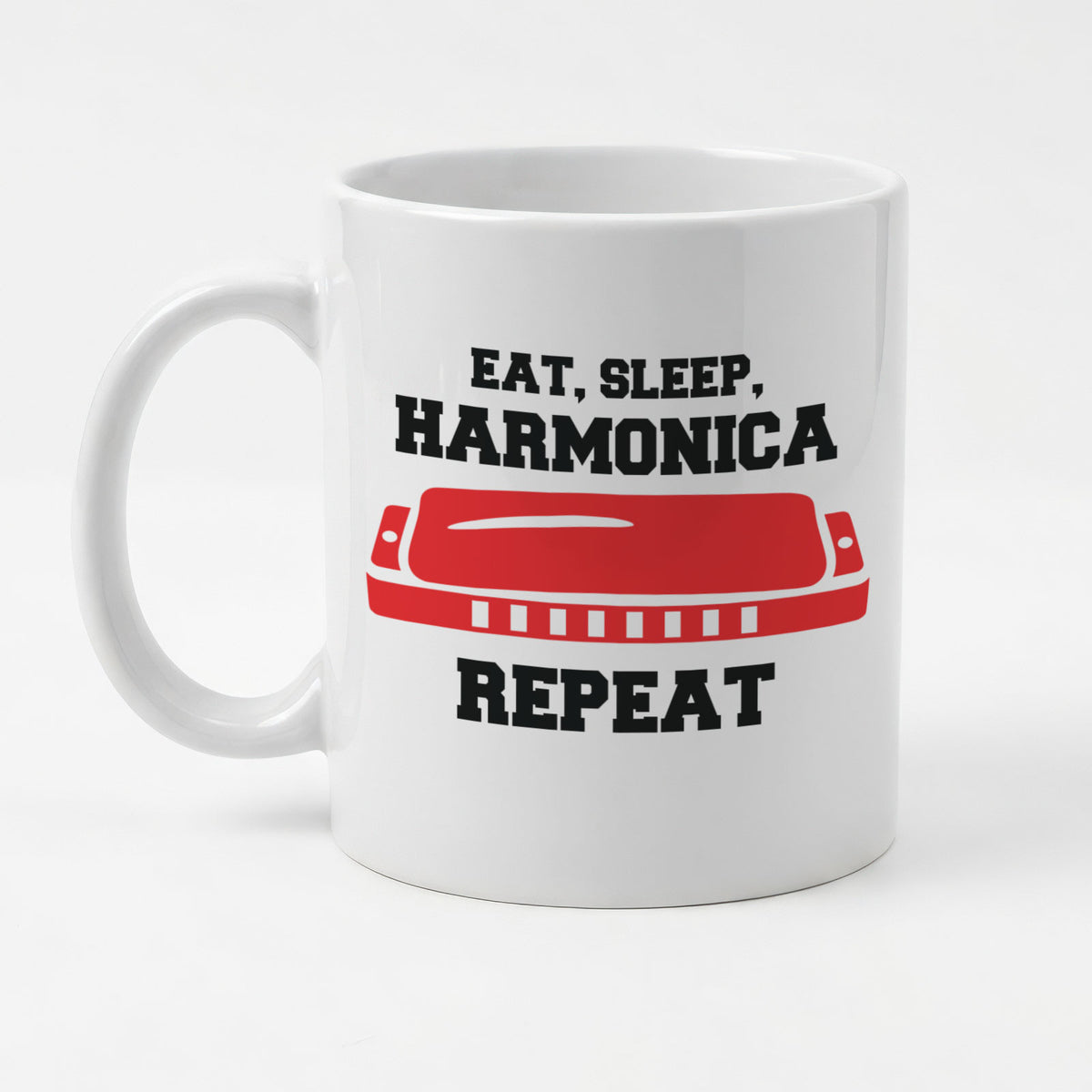 EAT SLEEP HARMONICA REPEAT - Mug - Funny Music Harmonicist Gift Present