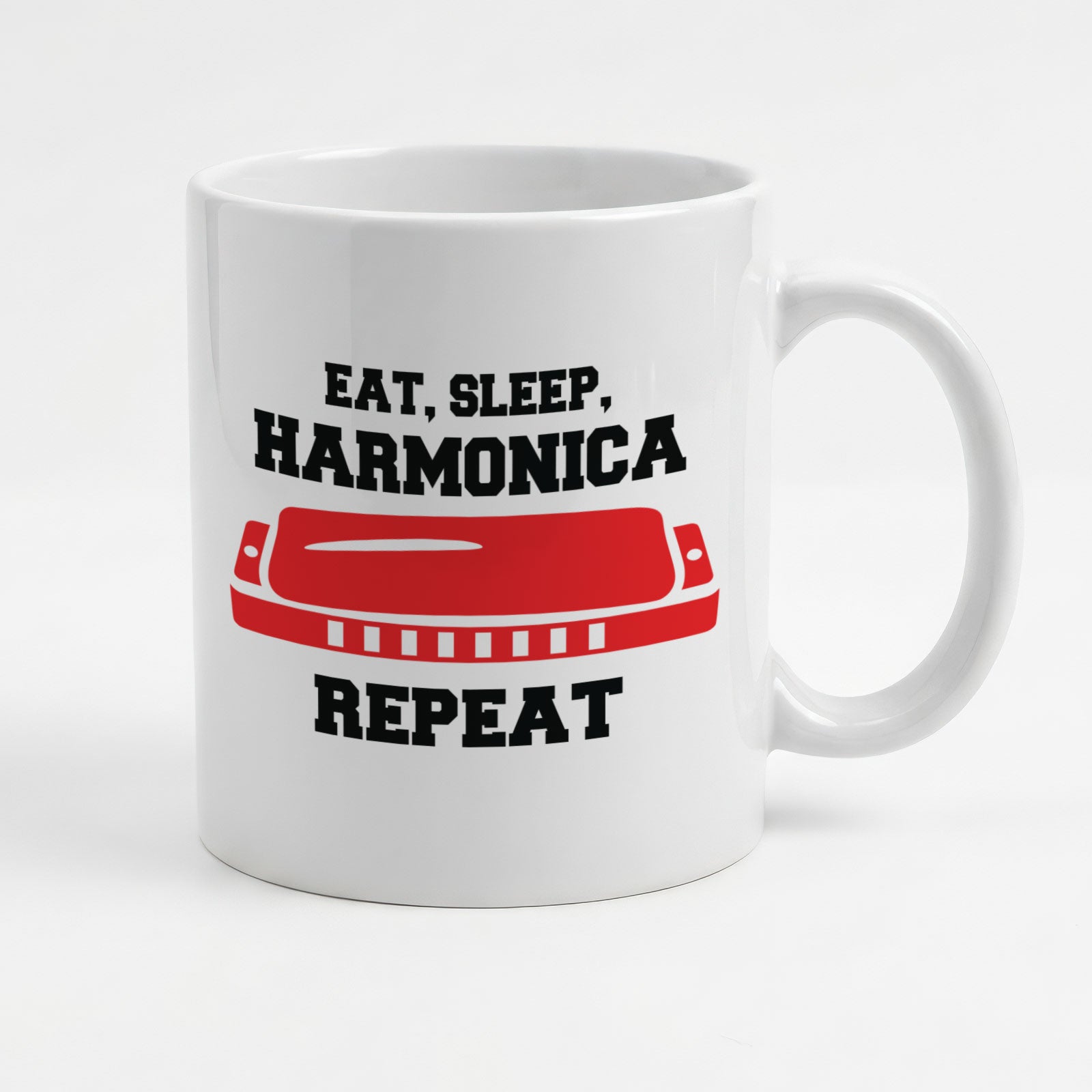 EAT SLEEP HARMONICA REPEAT - Mug - Funny Music Harmonicist Gift Present