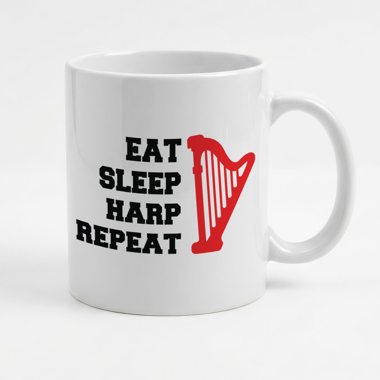 EAT SLEEP HARP REPEAT - Mug - Funny Music Harpist Gift Present