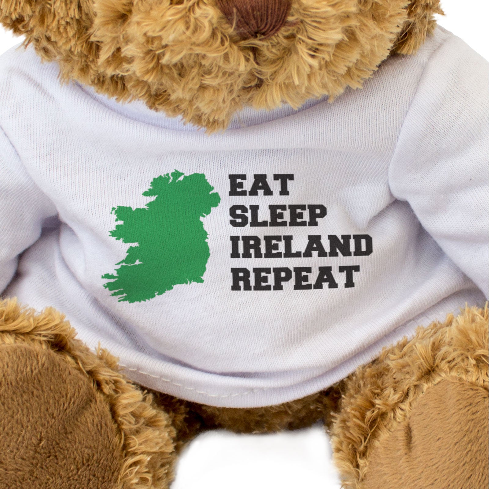 EAT SLEEP IRELAND REPEAT - Teddy Bear - Cute Cuddly - Funny Irish Gift Present