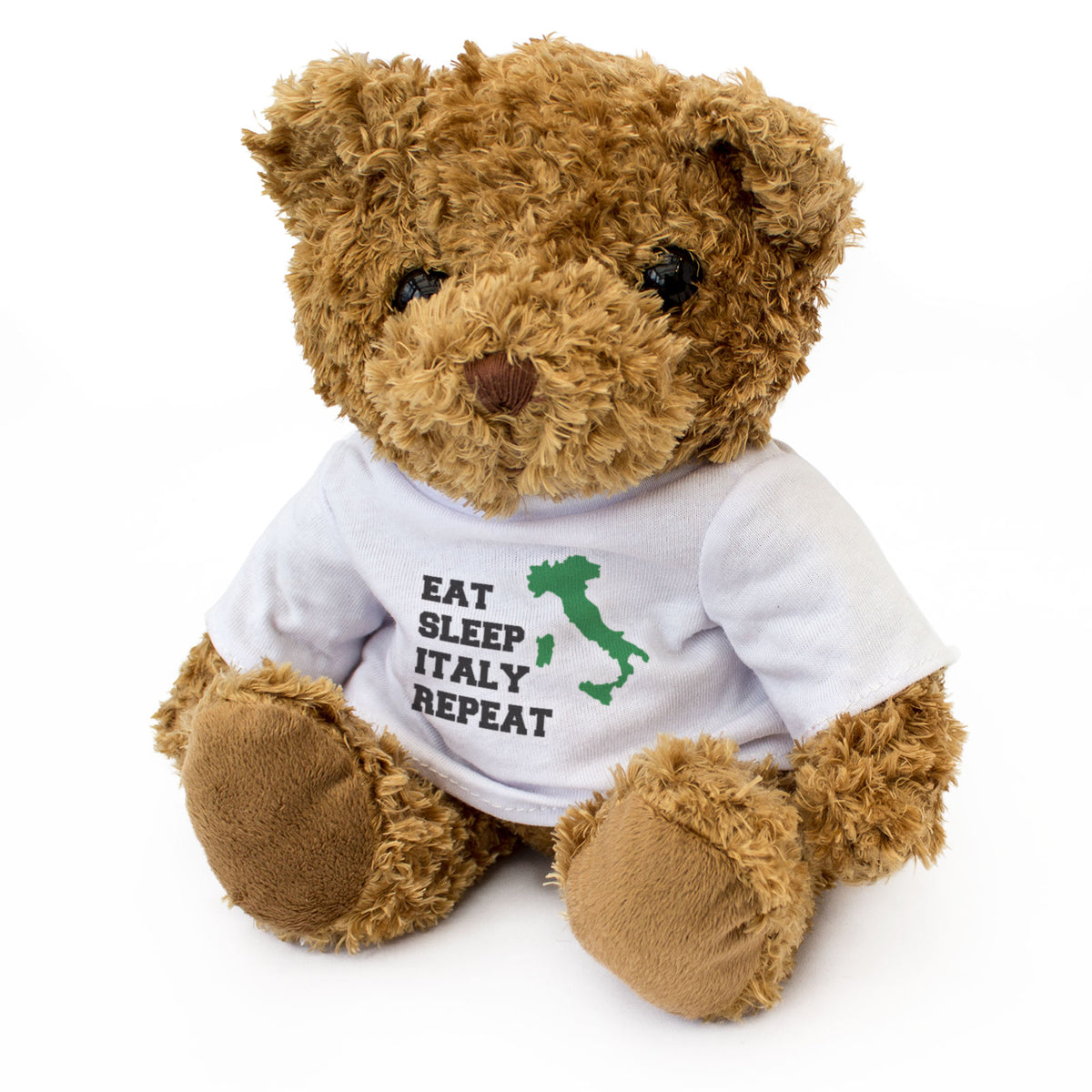 EAT SLEEP ITALY REPEAT - Teddy Bear - Cute Cuddly - Funny Italian Gift Present