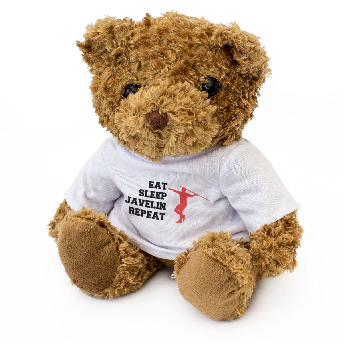 EAT SLEEP JAVELIN REPEAT (MALE ATHLETE) - Teddy Bear - Cute - Funny Gift Present