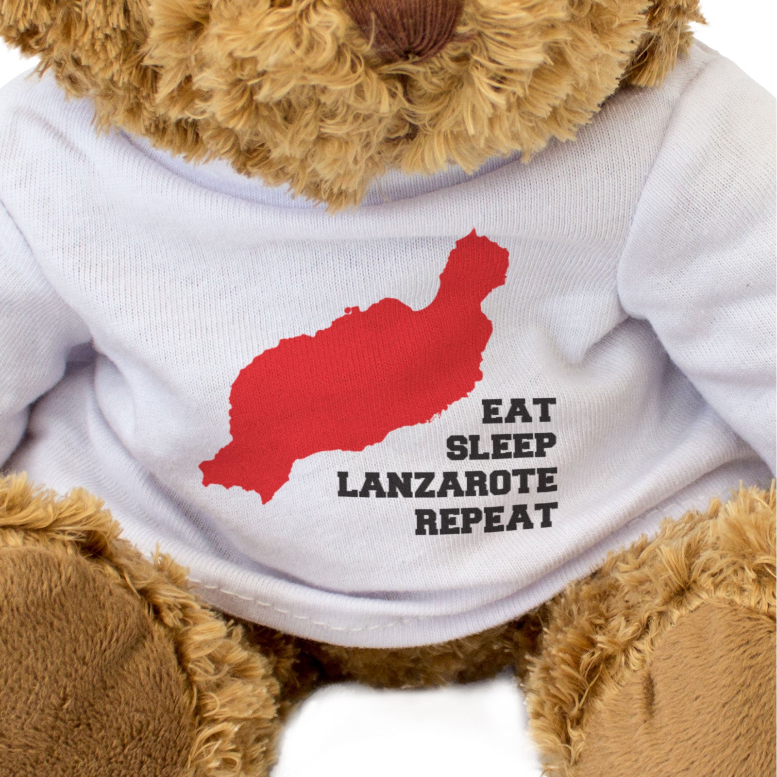 EAT SLEEP LANZAROTE REPEAT - Teddy Bear - Cute Cuddly - Funny Spain Gift Present