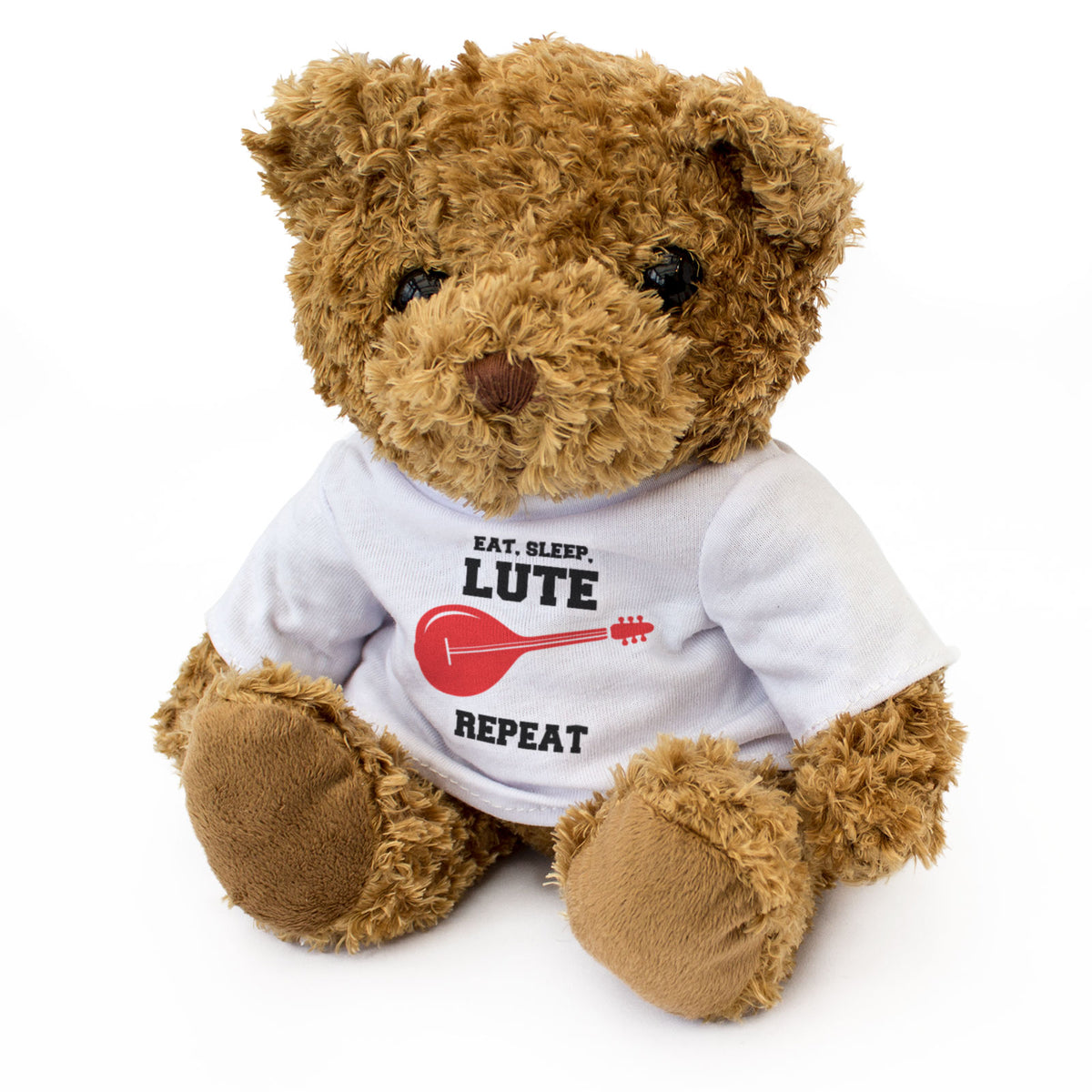 EAT SLEEP LUTE REPEAT - Teddy Bear - Cute Funny Soft - Music Gift Present