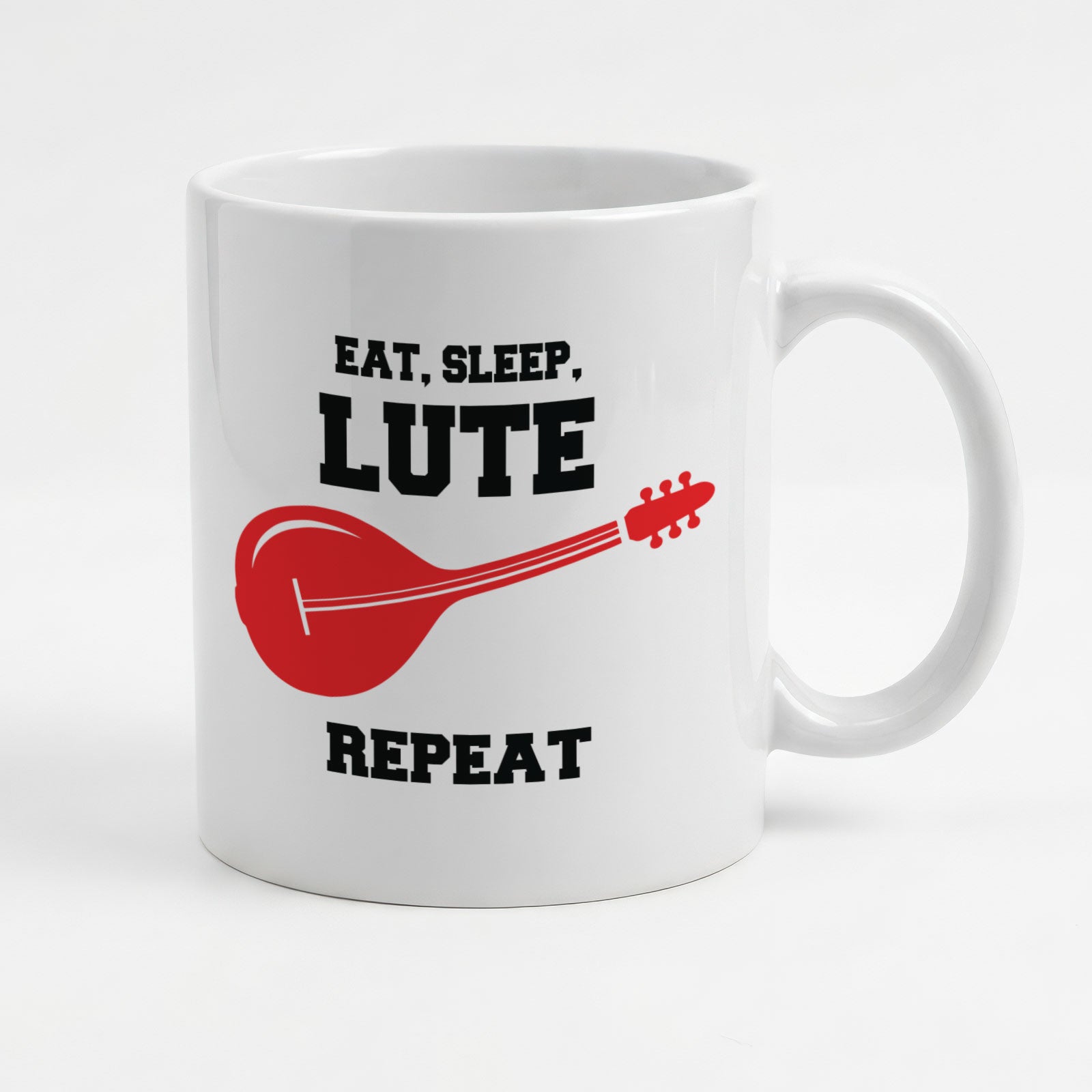 EAT SLEEP LUTE REPEAT - Mug - Funny Music Lutenist Gift Present