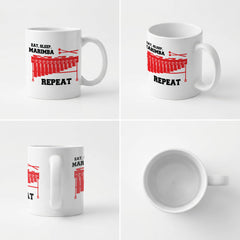 EAT SLEEP MARIMBA REPEAT - Mug - Funny Music Marimba Player Gift Present