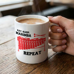 EAT SLEEP MARIMBA REPEAT - Mug - Funny Music Marimba Player Gift Present