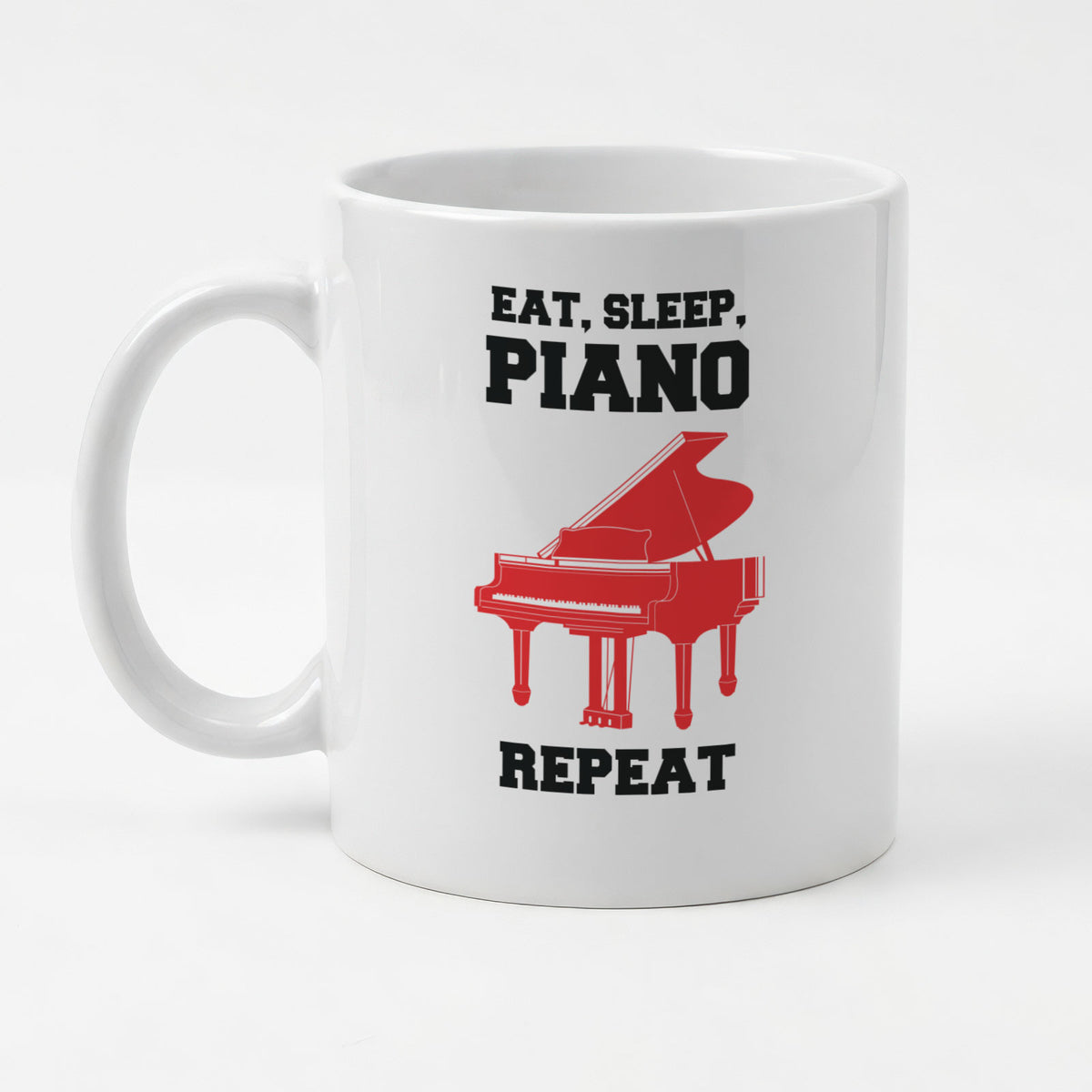 EAT SLEEP PIANO REPEAT (GRAND PIANO) - Mug - Funny Music Pianist Gift Present