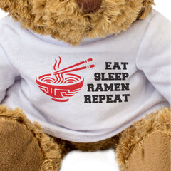 EAT SLEEP RAMEN REPEAT - Teddy Bear - Cute Cuddly Soft - Funny Gift Present