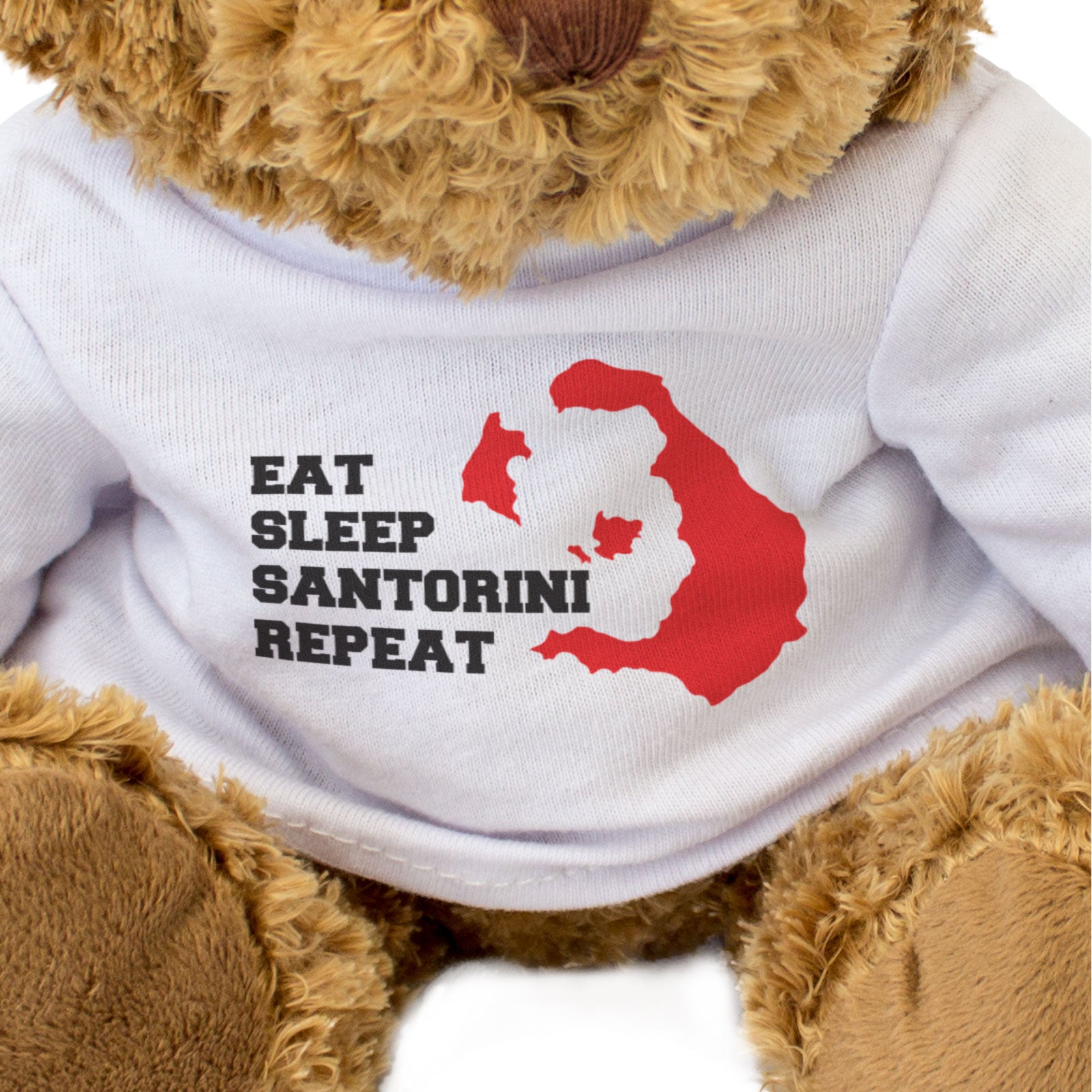 EAT SLEEP SANTORINI REPEAT - Teddy Bear - Cute - Funny Greece Gift Present