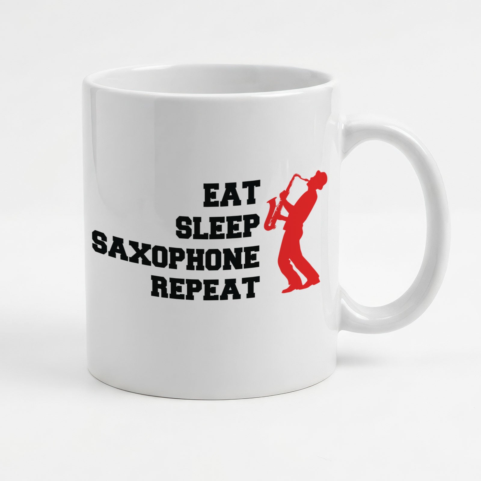 EAT SLEEP SAXOPHONE REPEAT - Mug - Funny Music Saxophonist Gift Present