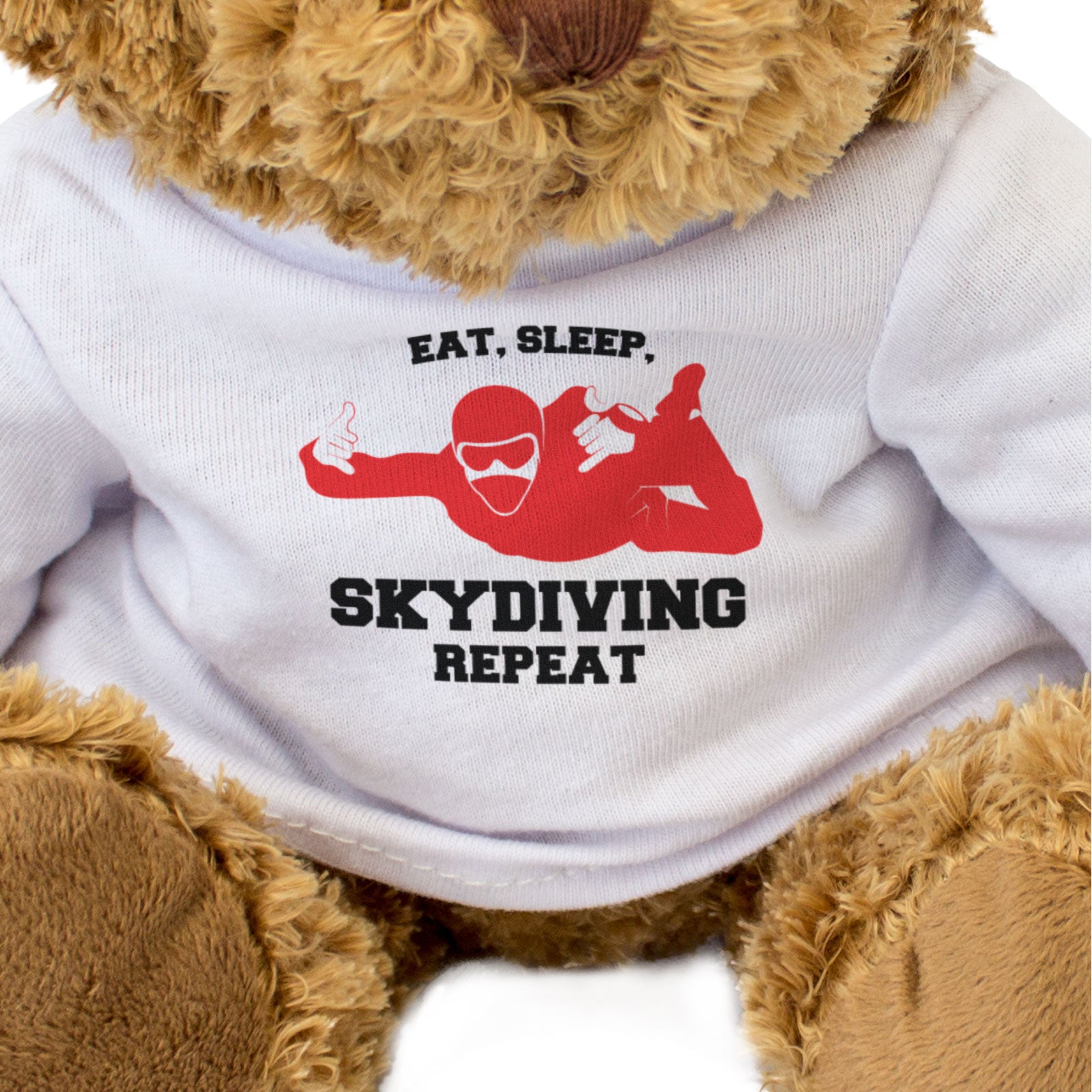 EAT SLEEP SKYDIVING REPEAT - Teddy Bear - Cute Funny - Skydiver Gift Present