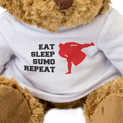 EAT SLEEP SUMO REPEAT (SHIKO) - Teddy Bear - Cute Funny - Japan Gift Present