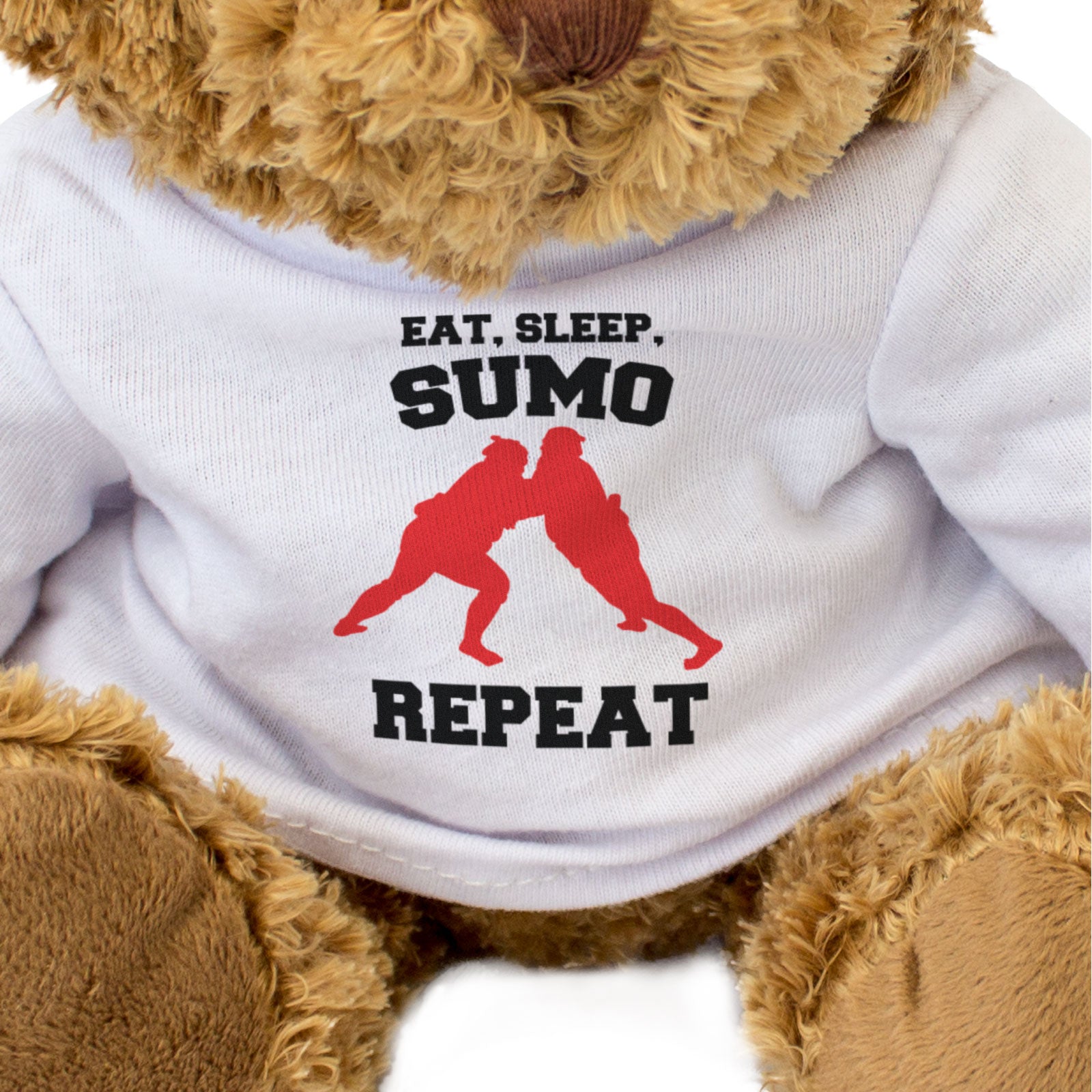 EAT SLEEP SUMO REPEAT - Teddy Bear - Cute Funny Soft - Japan Gift Present