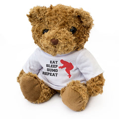EAT SLEEP SUMO REPEAT (TACHIAI) - Teddy Bear - Cute Funny - Japan Gift Present