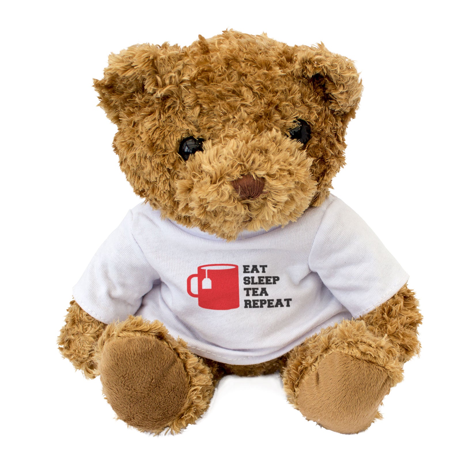 EAT SLEEP TEA REPEAT (MUG) - Teddy Bear - Cute Cuddly Soft - Funny Gift Present