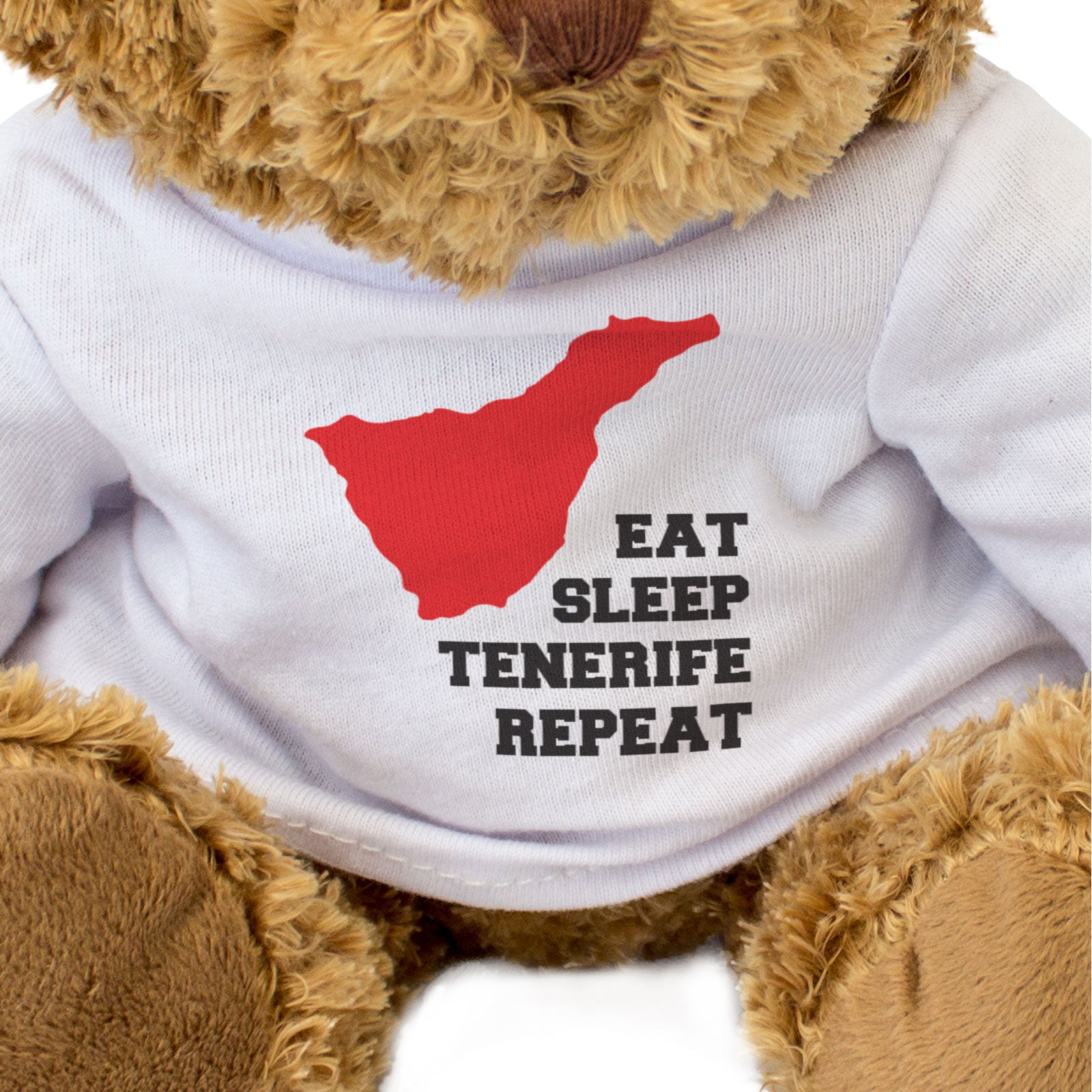 EAT SLEEP TENERIFE REPEAT - Teddy Bear - Cute Cuddly - Funny Spain Gift Present