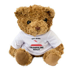 EAT SLEEP TRAMPOLINE REPEAT (ACROBAT) - Teddy Bear - Cute Funny Gift Present