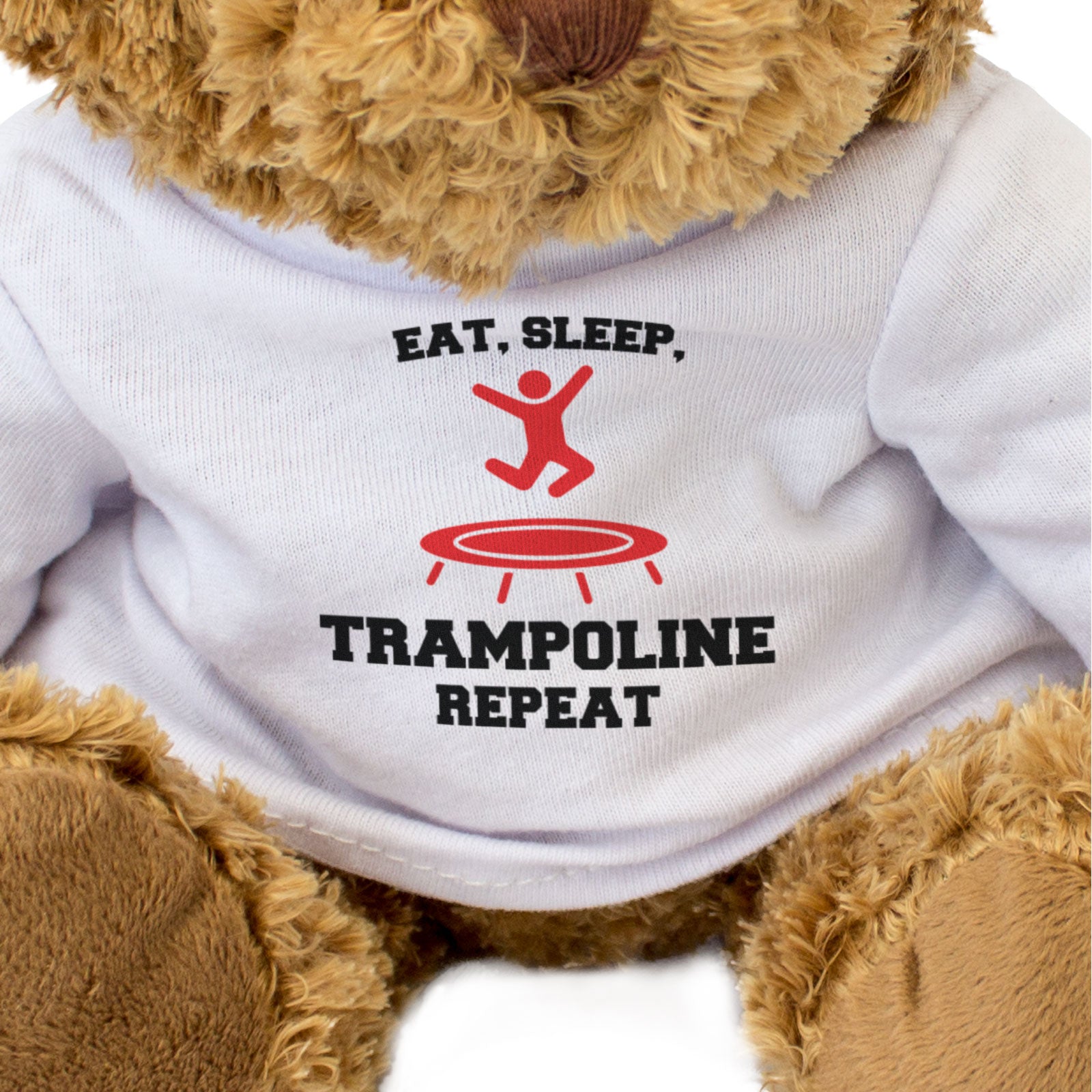 EAT SLEEP TRAMPOLINE REPEAT (KIDS) - Teddy Bear - Cute Funny Gift Present