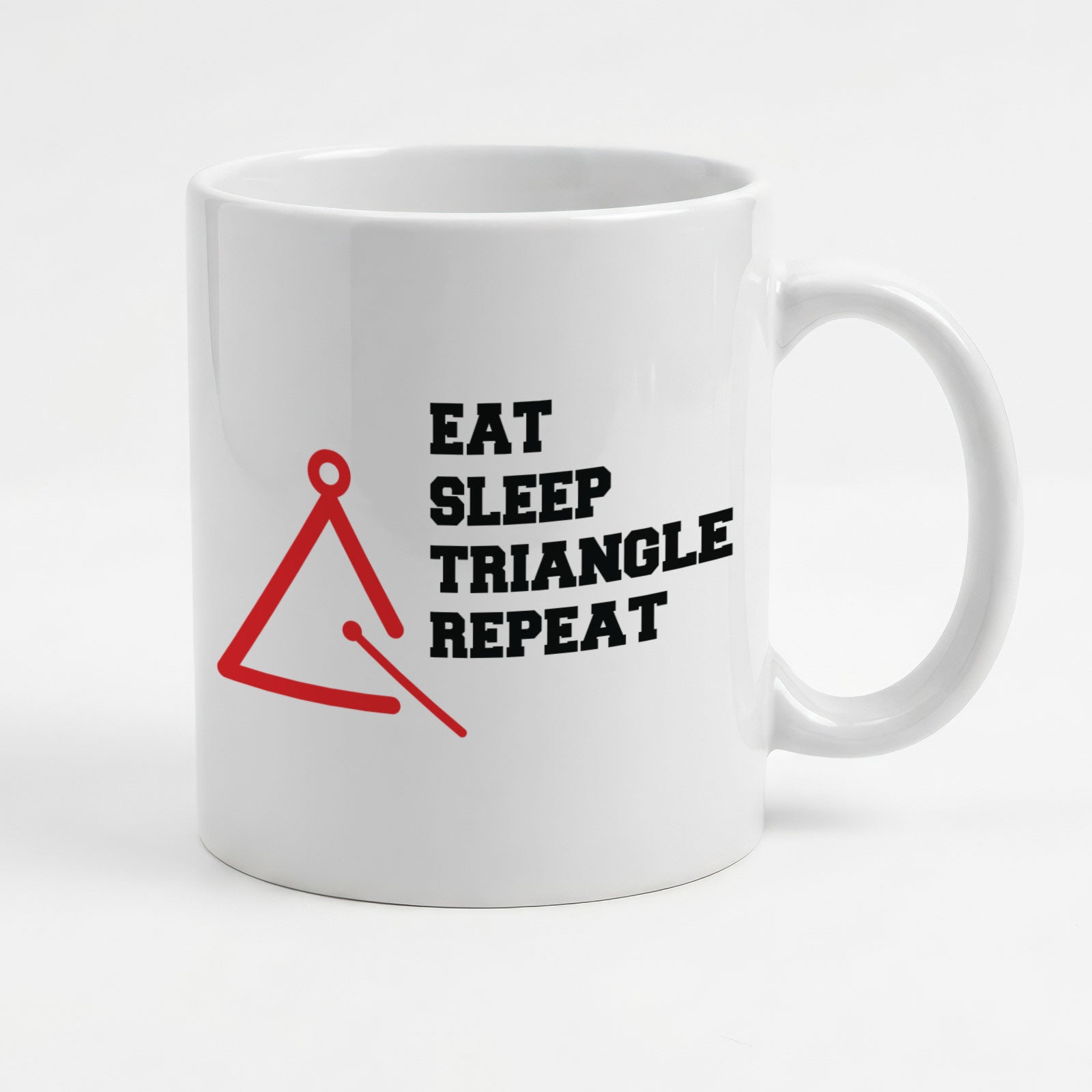 EAT SLEEP TRIANGLE REPEAT - Mug - Funny Music Triangle Instrument Gift Present