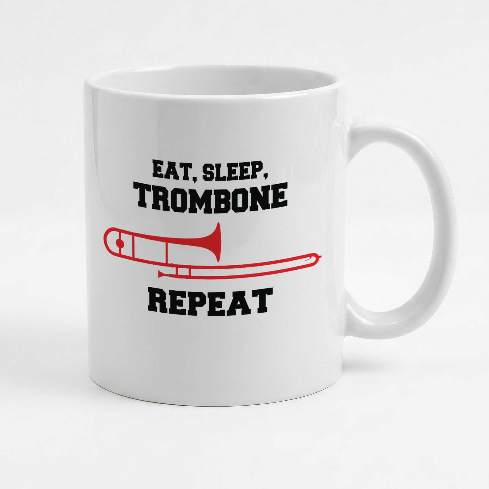 EAT SLEEP TROMBONE REPEAT - Mug - Funny Music Trombonist Gift Present