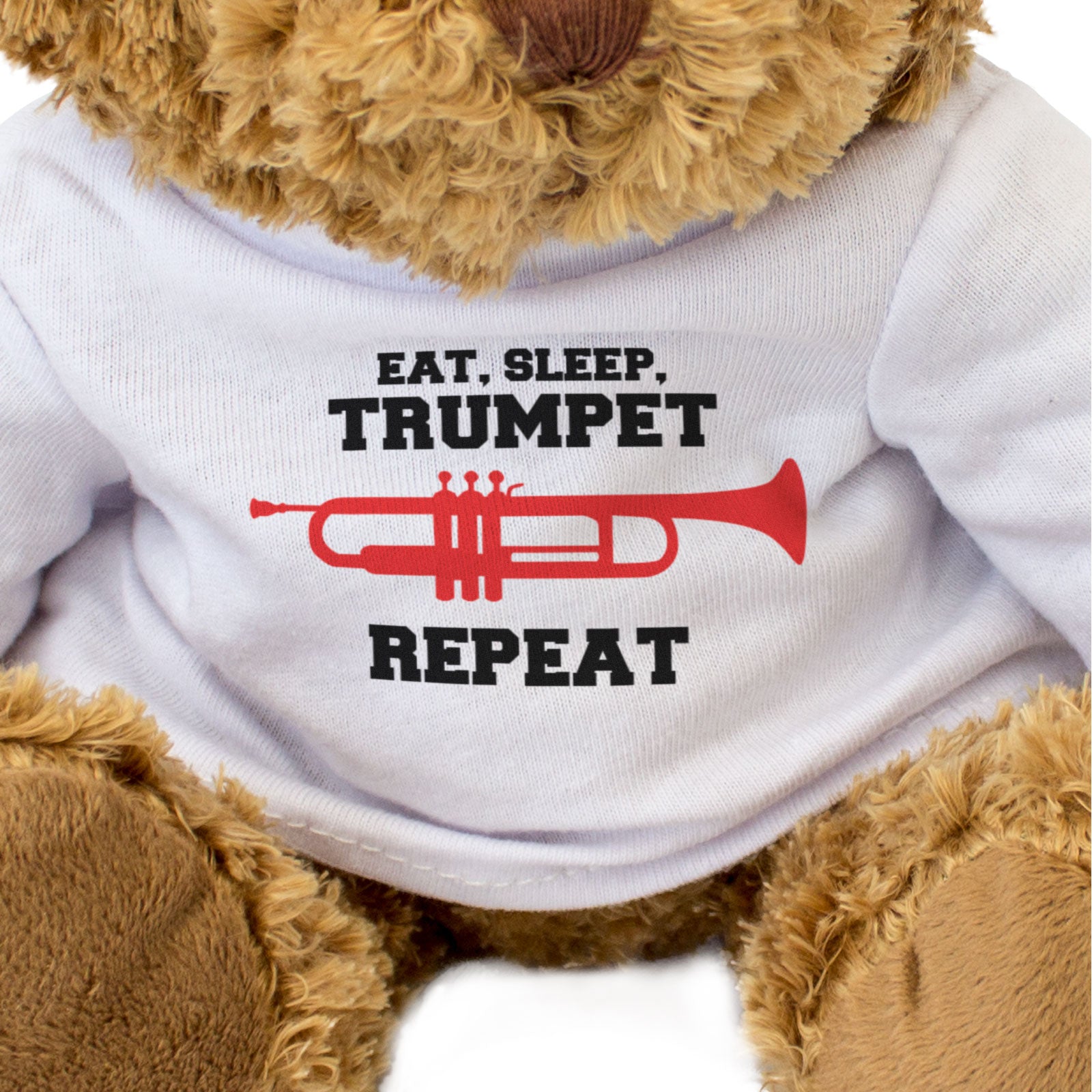 EAT SLEEP TRUMPET REPEAT - Teddy Bear - Cute Funny Soft - Music Gift Present