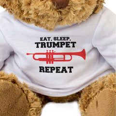 EAT SLEEP TRUMPET REPEAT - Teddy Bear - Cute Funny Soft - Music Gift Present