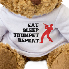 EAT SLEEP TRUMPET REPEAT (TRUMPETER) - Teddy Bear - Funny - Music Gift Present