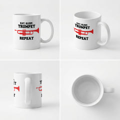 EAT SLEEP TRUMPET REPEAT (INSTRUMENT) - Mug - Funny Music Gift Present