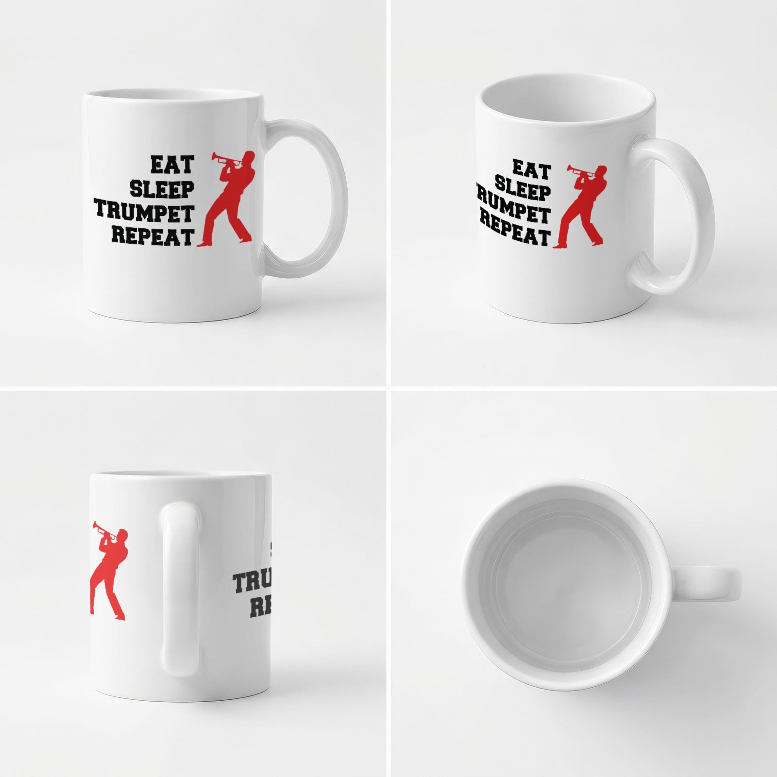 EAT SLEEP TRUMPET REPEAT (TRUMPETER) - Mug - Funny Music Gift Present