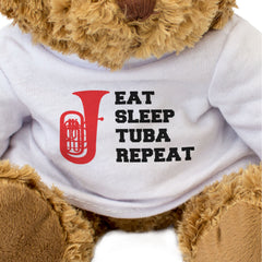 EAT SLEEP TUBA REPEAT - Teddy Bear - Cute Funny Soft - Music Gift Present