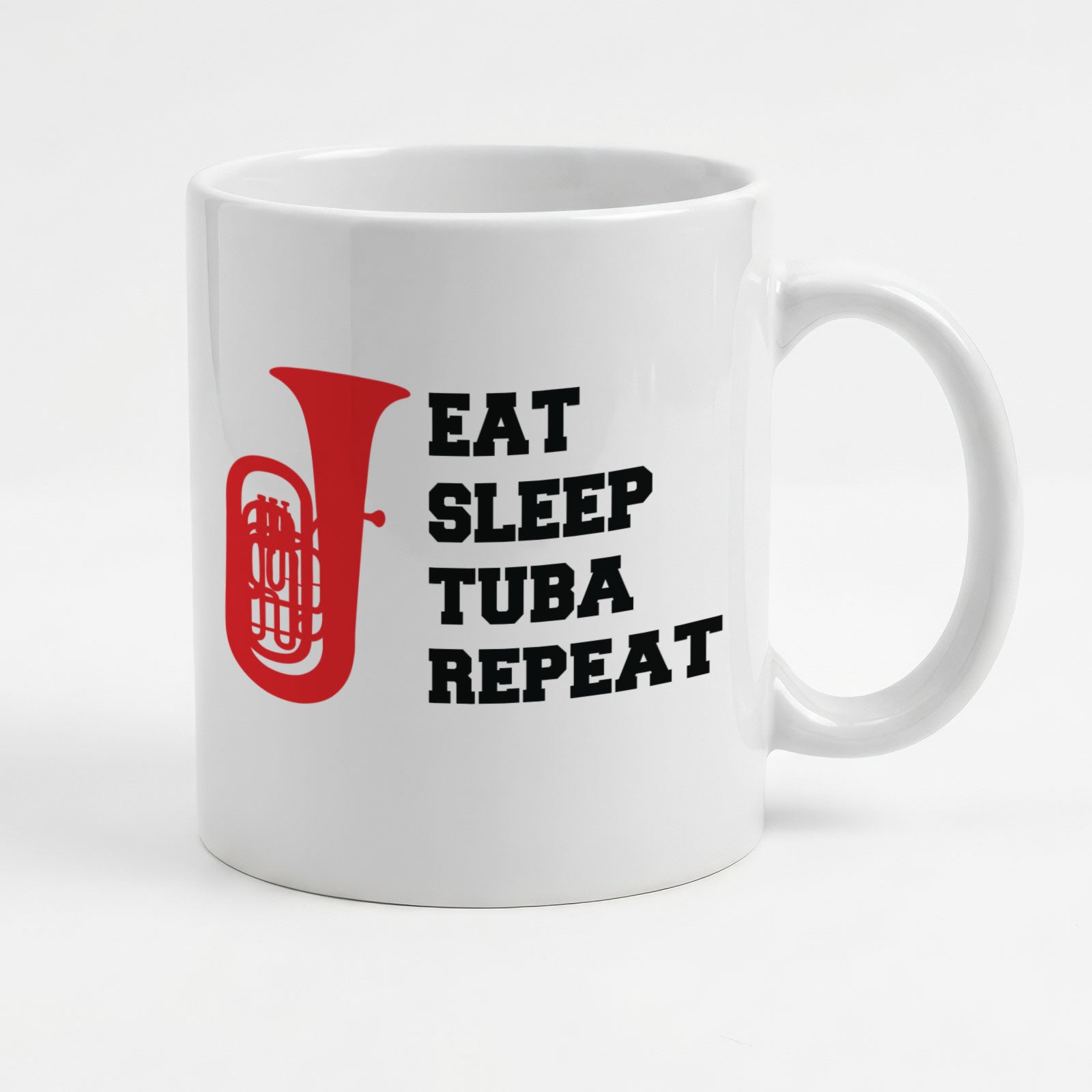 EAT SLEEP TUBA REPEAT - Mug - Funny Music Tubist Gift Present