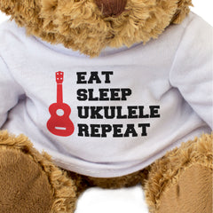 EAT SLEEP UKULELE REPEAT - Teddy Bear - Cute Funny Soft - Music Gift Present