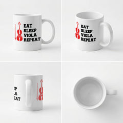 EAT SLEEP VIOLA REPEAT - Mug - Funny Music Violist Gift Present