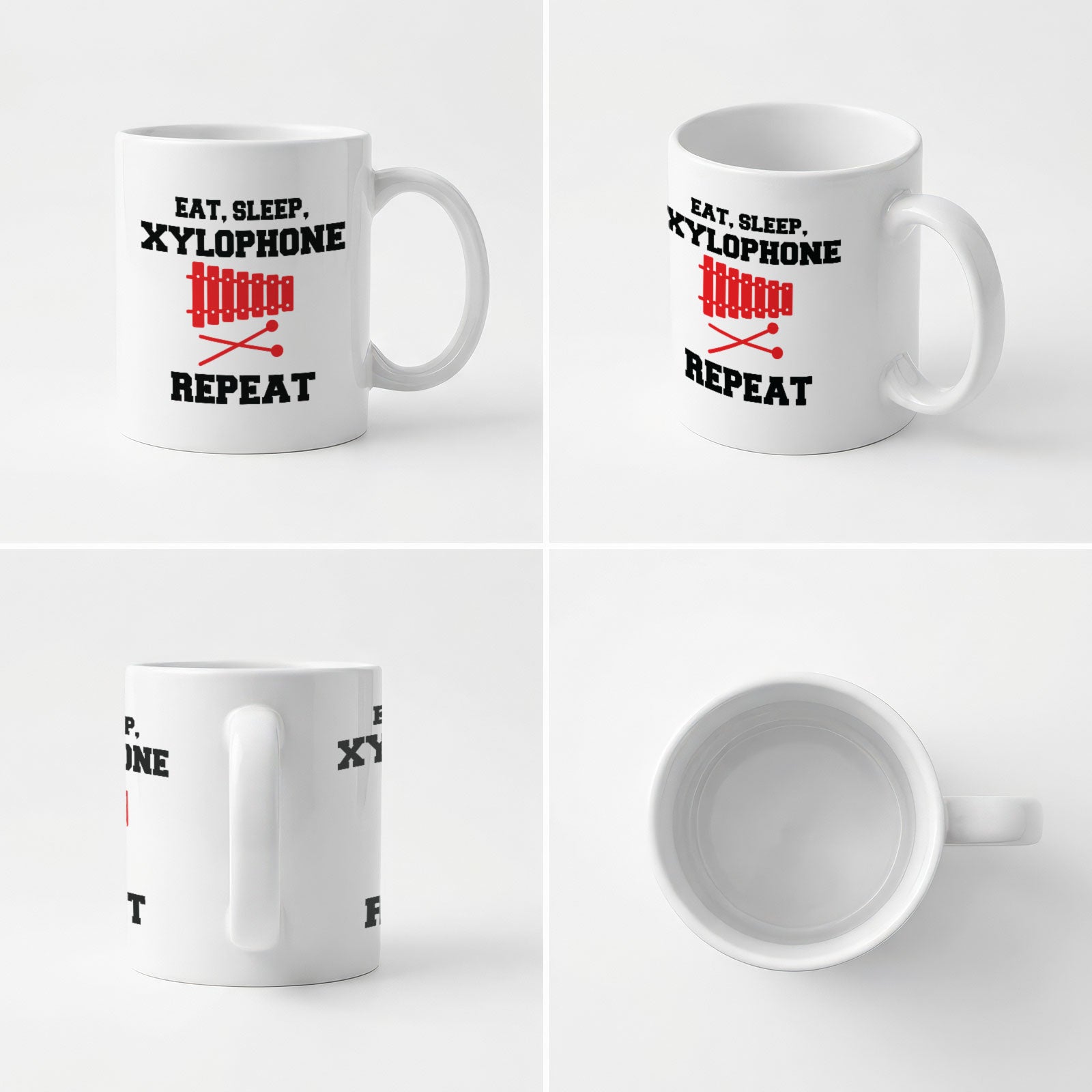 EAT SLEEP XYLOPHONE REPEAT - Mug - Funny Music Xylophonist Gift Present