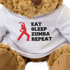 EAT SLEEP ZUMBA REPEAT - Teddy Bear - Cute Cuddly Soft - Funny Gift Present