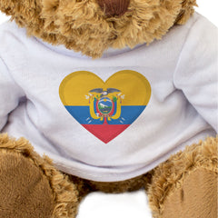 ECUADOR FLAG HEART - Teddy Bear - Cute Cuddly Soft - Ecuadorean Gift Present