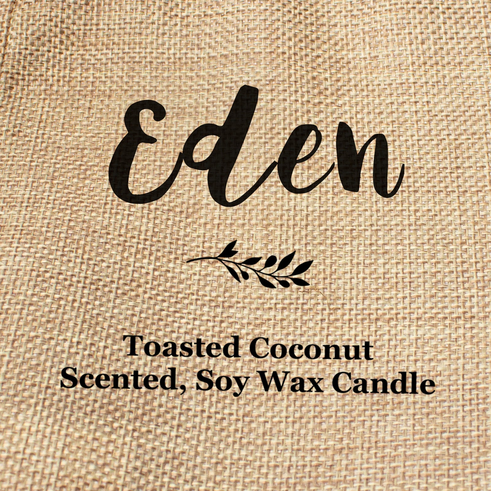 Eden personalised faux-burlap candle gift bag