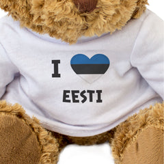 I Love Eesti Flag - Teddy Bear - Estonia Fan Gift Present