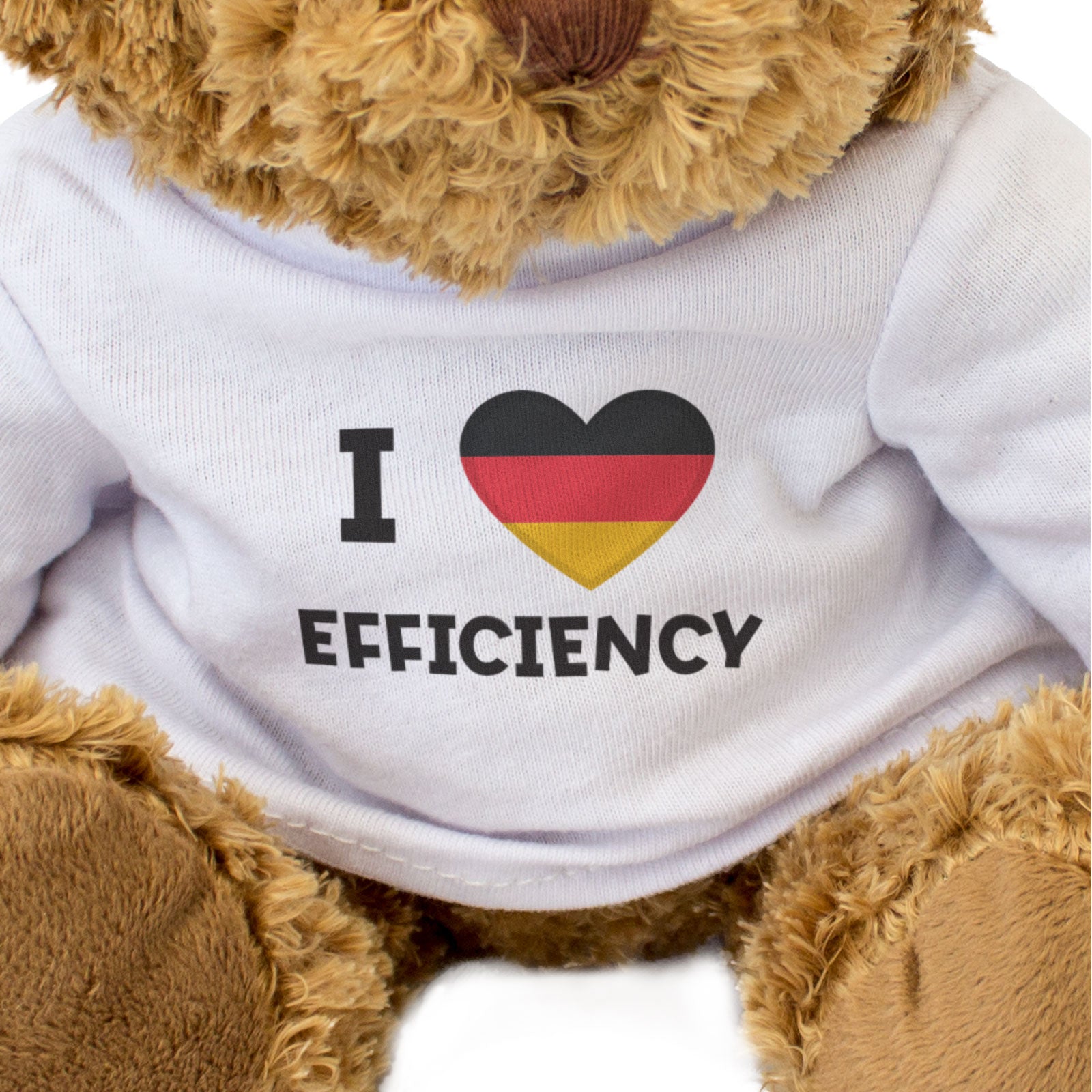 I LOVE EFFICIENCY (GERMANY FLAG) - Teddy Bear - Cute - German Gift Present