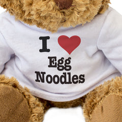 I LOVE EGG NOODLES - Teddy Bear - Cute Cuddly Soft Adorable - Gift Present