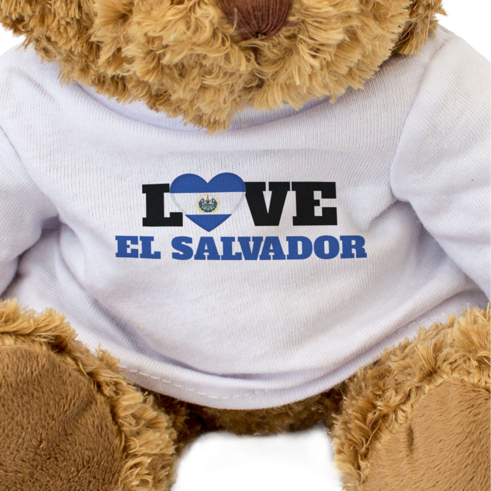 LOVE EL SALVADOR (FLAG HEART) - Teddy Bear - Cute Funny - Souvenir Gift Present