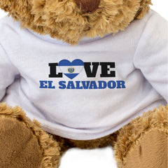 LOVE EL SALVADOR (FLAG HEART) - Teddy Bear - Cute Funny - Souvenir Gift Present