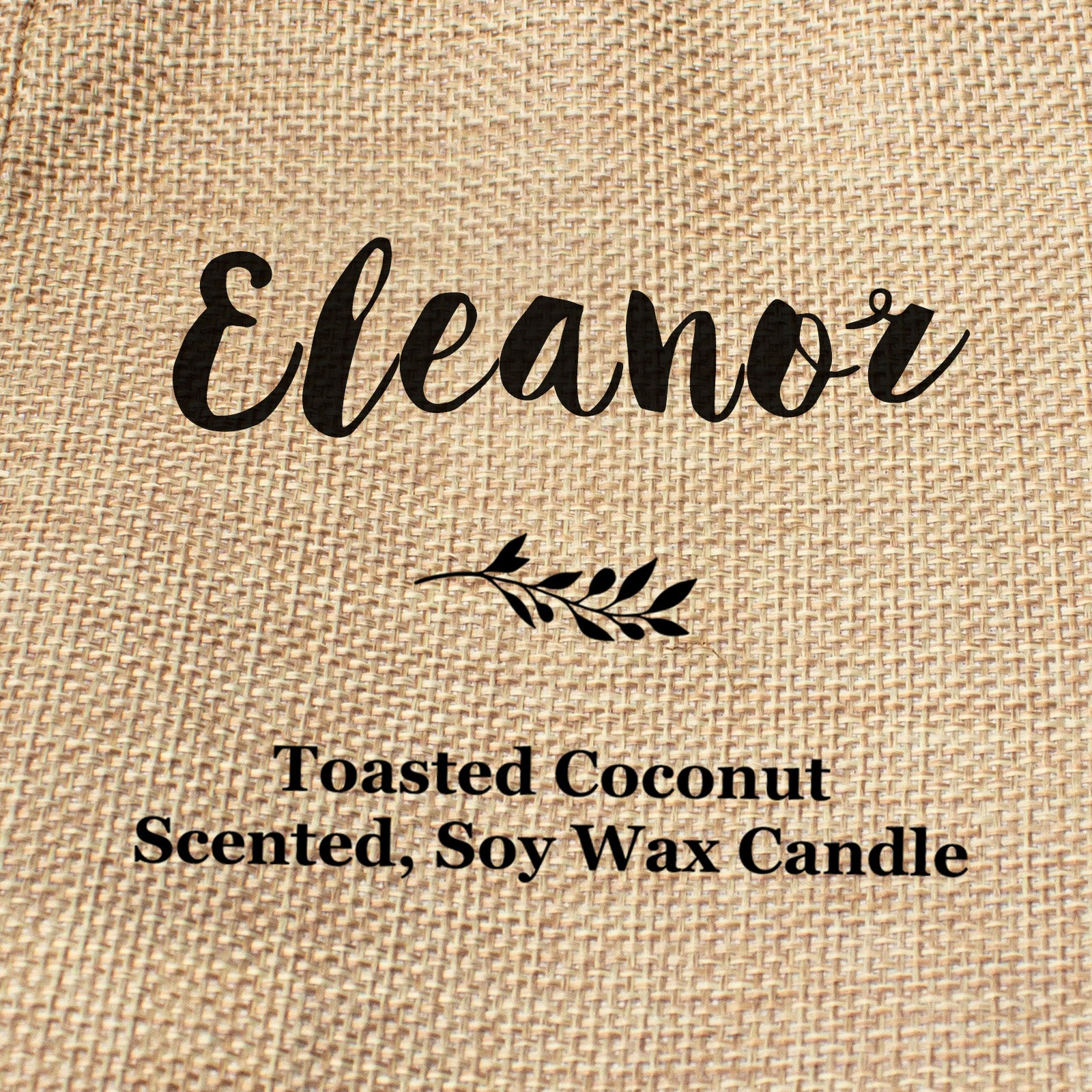 Eleanor personalised faux-burlap candle gift bag