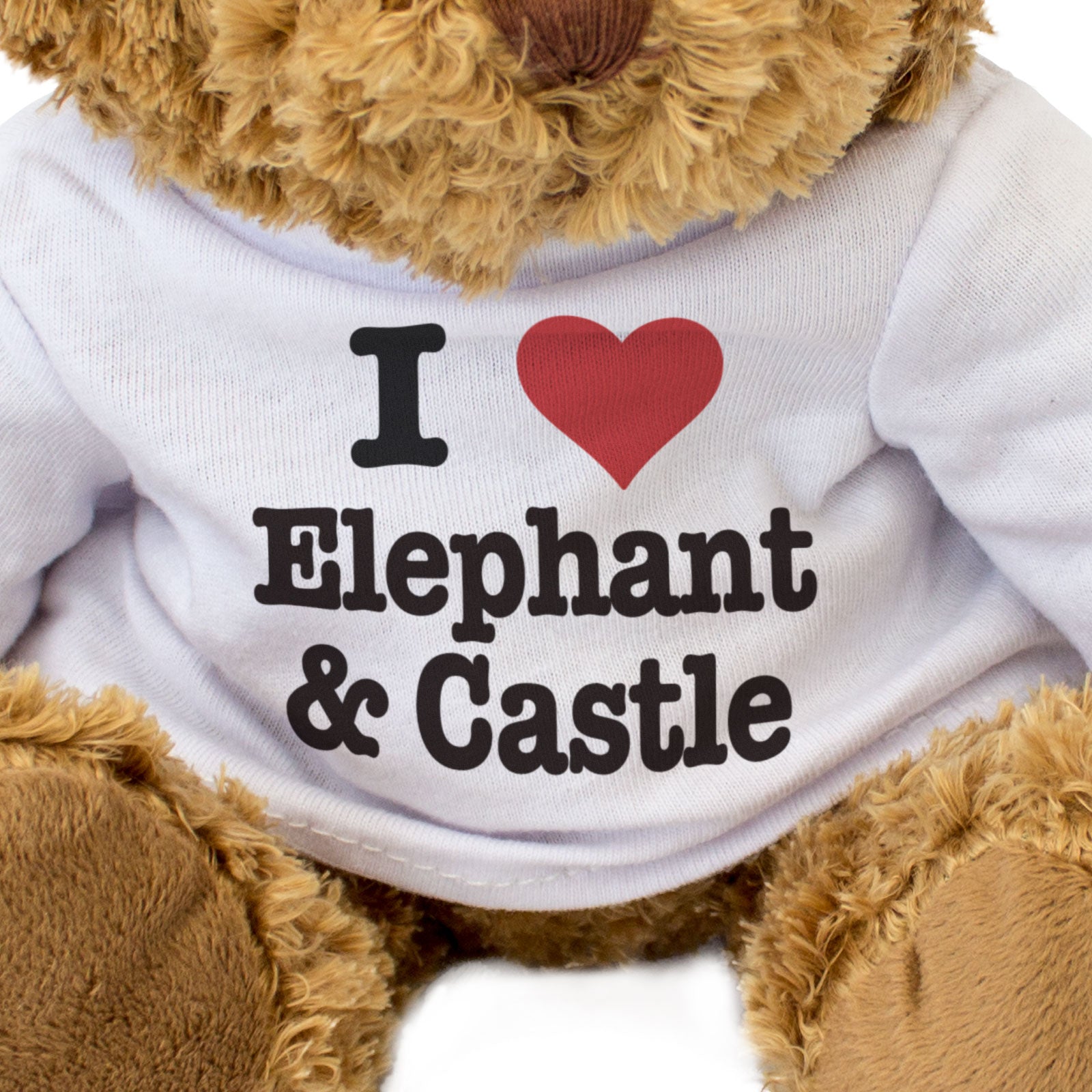 I LOVE ELEPHANT & CASTLE - Teddy Bear - Cute Cuddly Soft Adorable - Gift Present