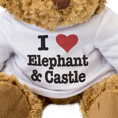 I LOVE ELEPHANT & CASTLE - Teddy Bear - Cute Cuddly Soft Adorable - Gift Present