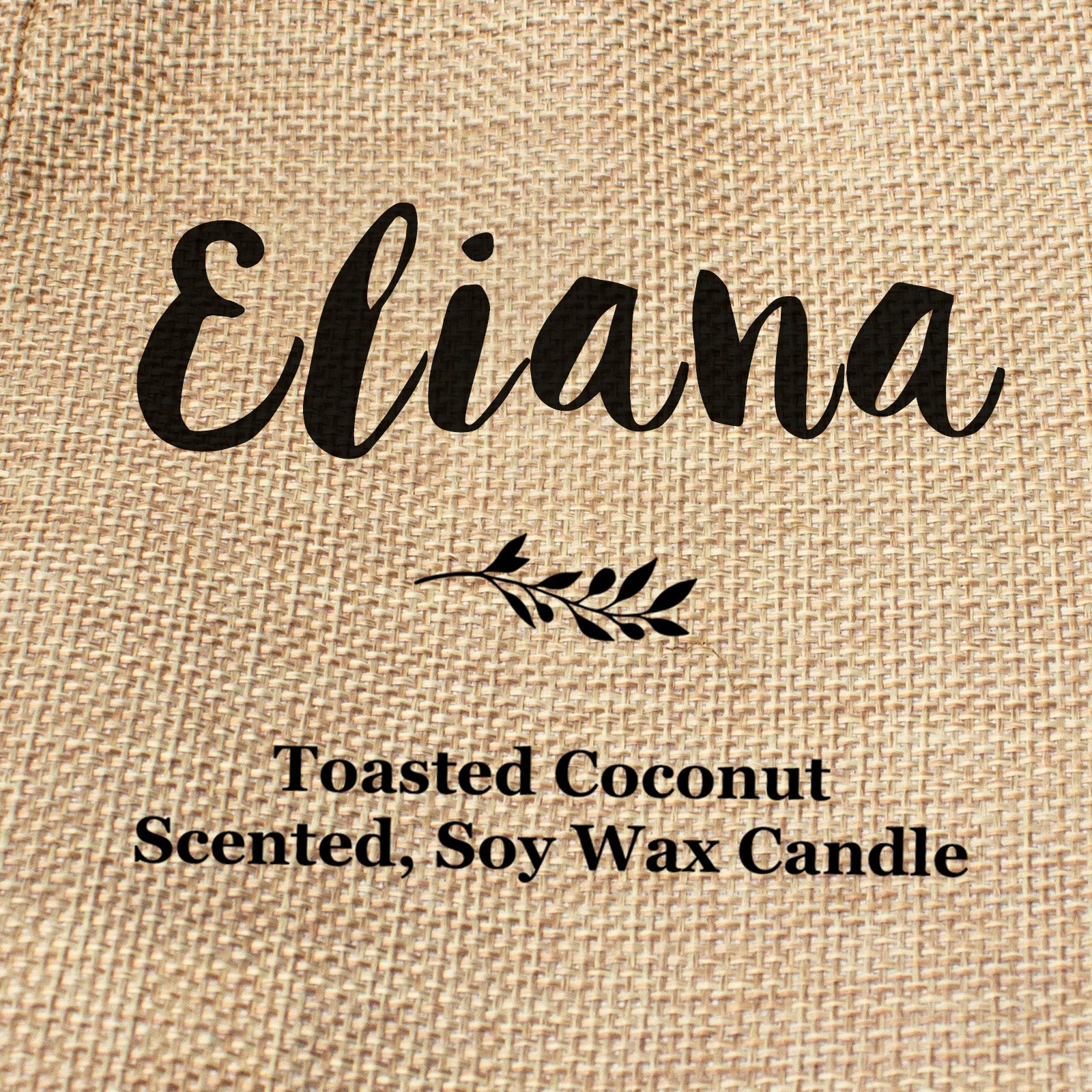 Eliana personalised faux-burlap candle gift bag