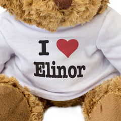 I LOVE ELINOR - Teddy Bear - Cute Cuddly Soft Adorable - Gift Present